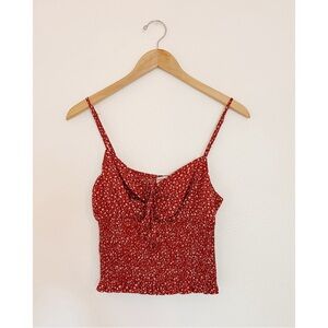 Red floral tank top size S